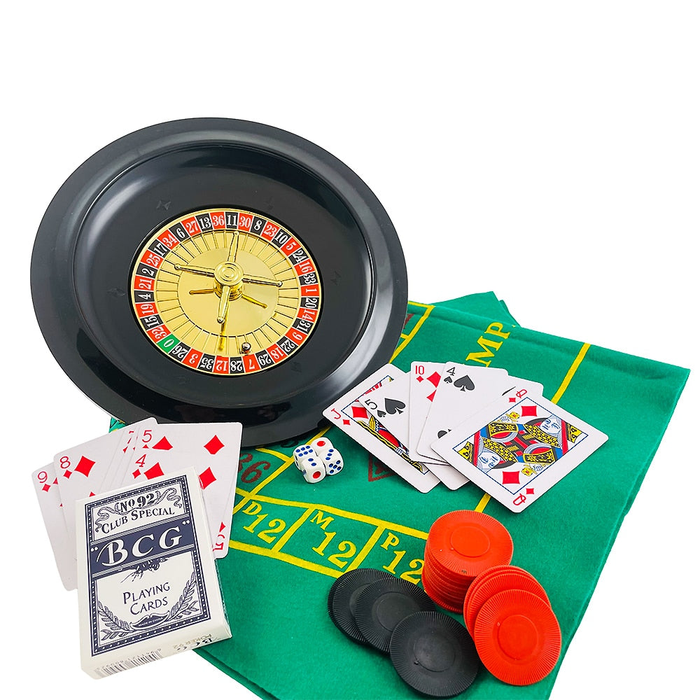 5-in-1-Casinospielpaket (Roulette, Poker, Blackjack, Craps, Poker, würfel) | Karnz