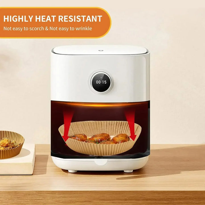 Runde Air Fryer Papiere Einweggeschirr Antihaftbackpapiere Mikrowellengeeignet | Karnz