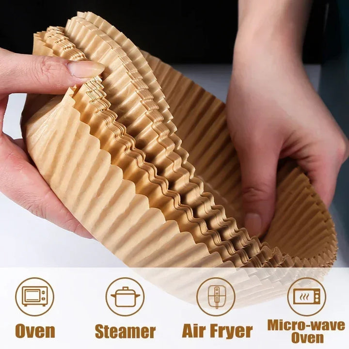 Runde Air Fryer Papiere Einweggeschirr Antihaftbackpapiere Mikrowellengeeignet | Karnz