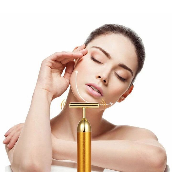 Karnz | Energy 24K Gold T Beauty Bar Gesichtsroller-Massagegerät