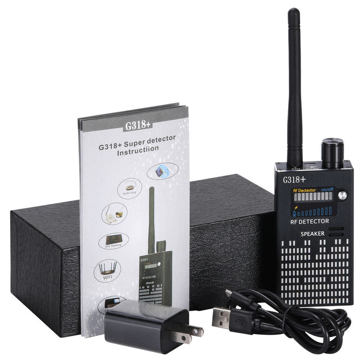 Spionagesignal-Wanzendetektor, HF-Detektor, versteckte Kamera, Laserlinse, GSM-GPS-Gerätefinder