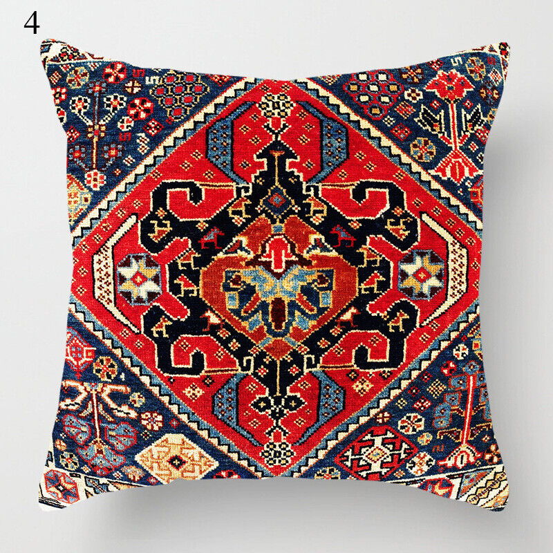 Ethnic Boho Mandala Print Linen Throw Pillow Cover Sofa Pillow Cover Home Decor # Karnz