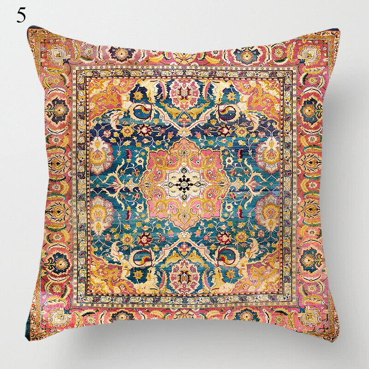 Ethnic Boho Mandala Print Linen Throw Pillow Cover Sofa Pillow Cover Home Decor # Karnz