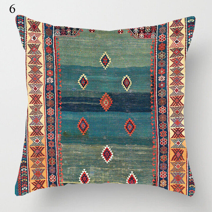 Ethnic Boho Mandala Print Linen Throw Pillow Cover Sofa Pillow Cover Home Decor # Karnz