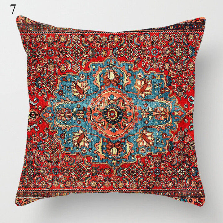 Ethnic Boho Mandala Print Linen Throw Pillow Cover Sofa Pillow Cover Home Decor # Karnz