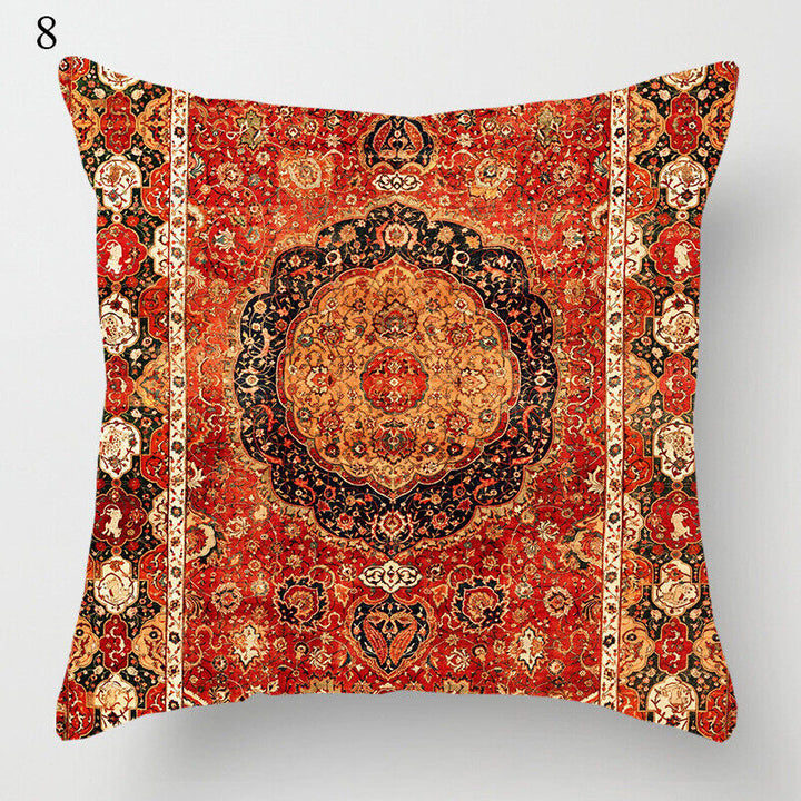 Ethnic Boho Mandala Print Linen Throw Pillow Cover Sofa Pillow Cover Home Decor # Karnz