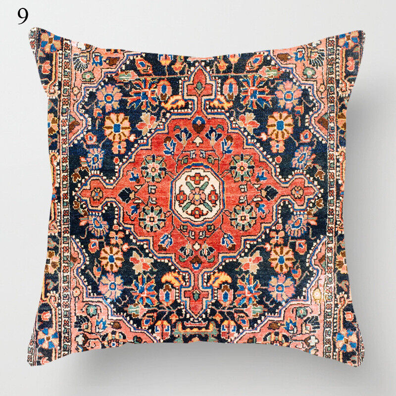Ethnic Boho Mandala Print Linen Throw Pillow Cover Sofa Pillow Cover Home Decor # Karnz