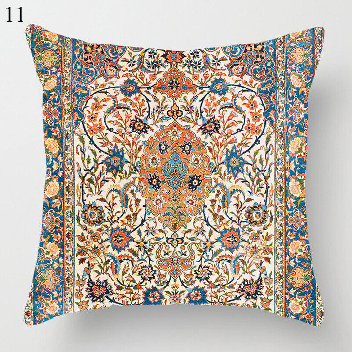 Ethnic Boho Mandala Print Linen Throw Pillow Cover Sofa Pillow Cover Home Decor # Karnz