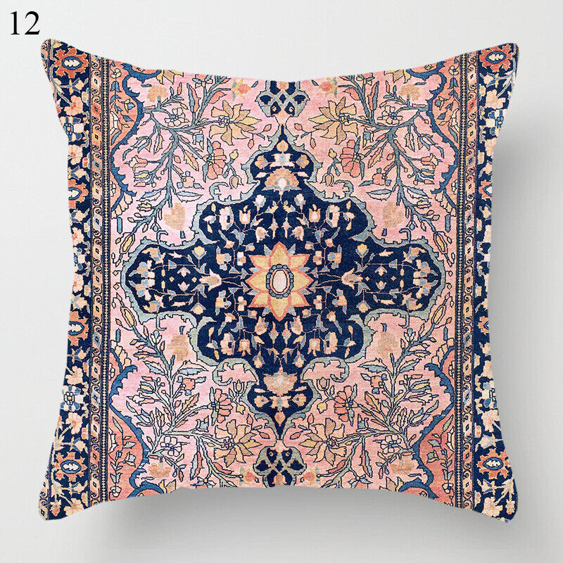 Ethnic Boho Mandala Print Linen Throw Pillow Cover Sofa Pillow Cover Home Decor # Karnz