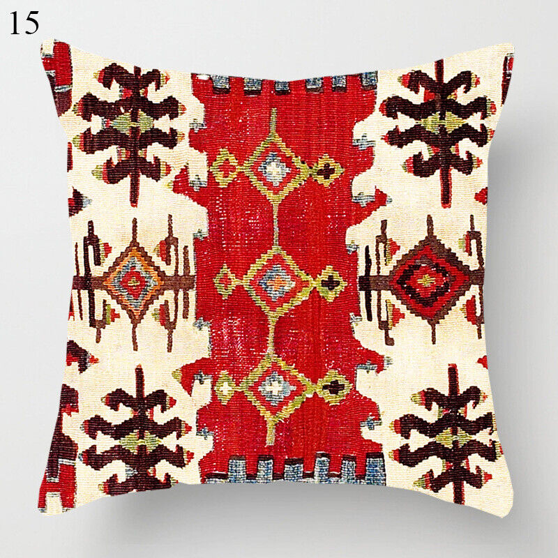 Ethnic Boho Mandala Print Linen Throw Pillow Cover Sofa Pillow Cover Home Decor # Karnz