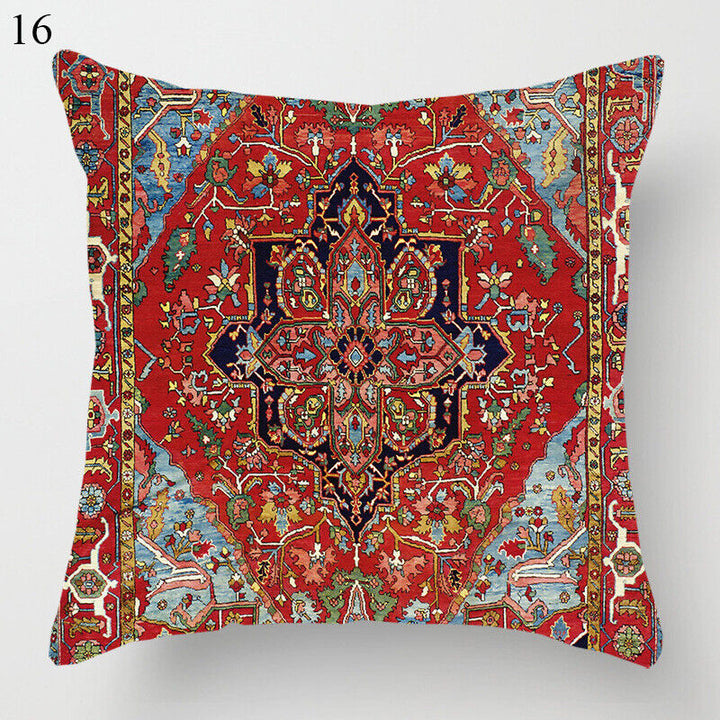 Ethnic Boho Mandala Print Linen Throw Pillow Cover Sofa Pillow Cover Home Decor # Karnz