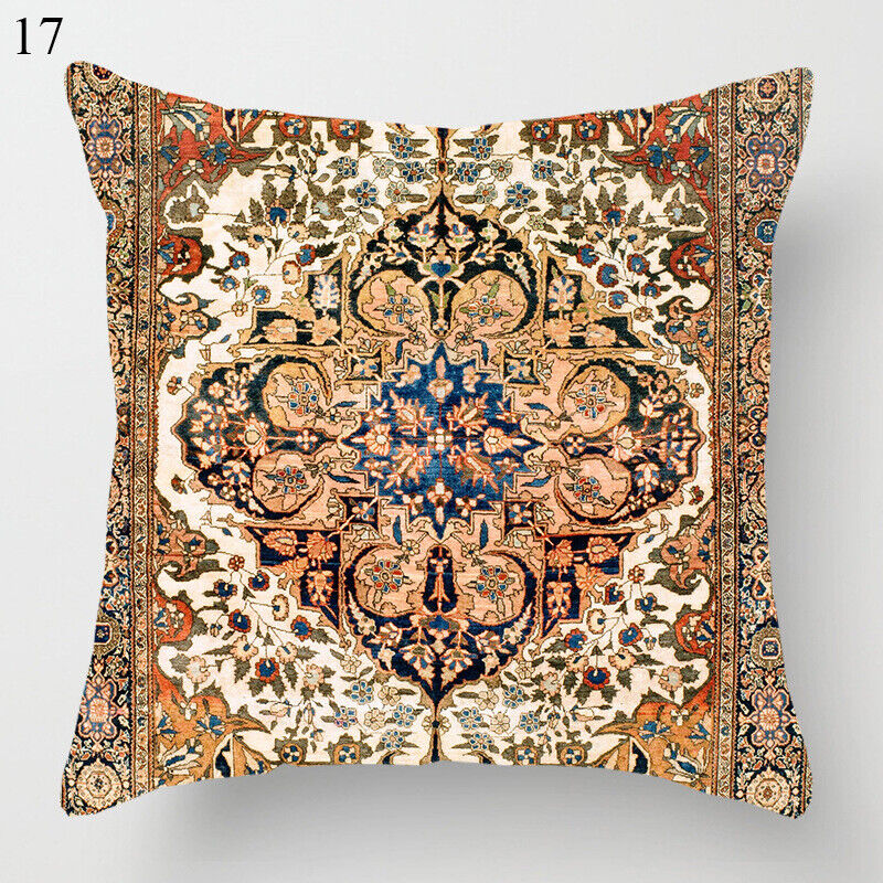 Ethnic Boho Mandala Print Linen Throw Pillow Cover Sofa Pillow Cover Home Decor # Karnz