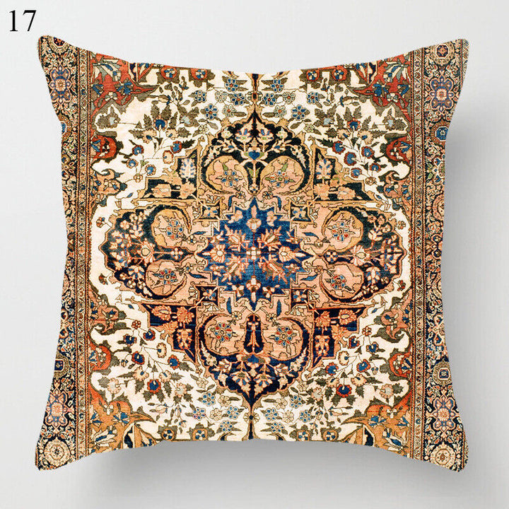 Ethnic Boho Mandala Print Linen Throw Pillow Cover Sofa Pillow Cover Home Decor # Karnz
