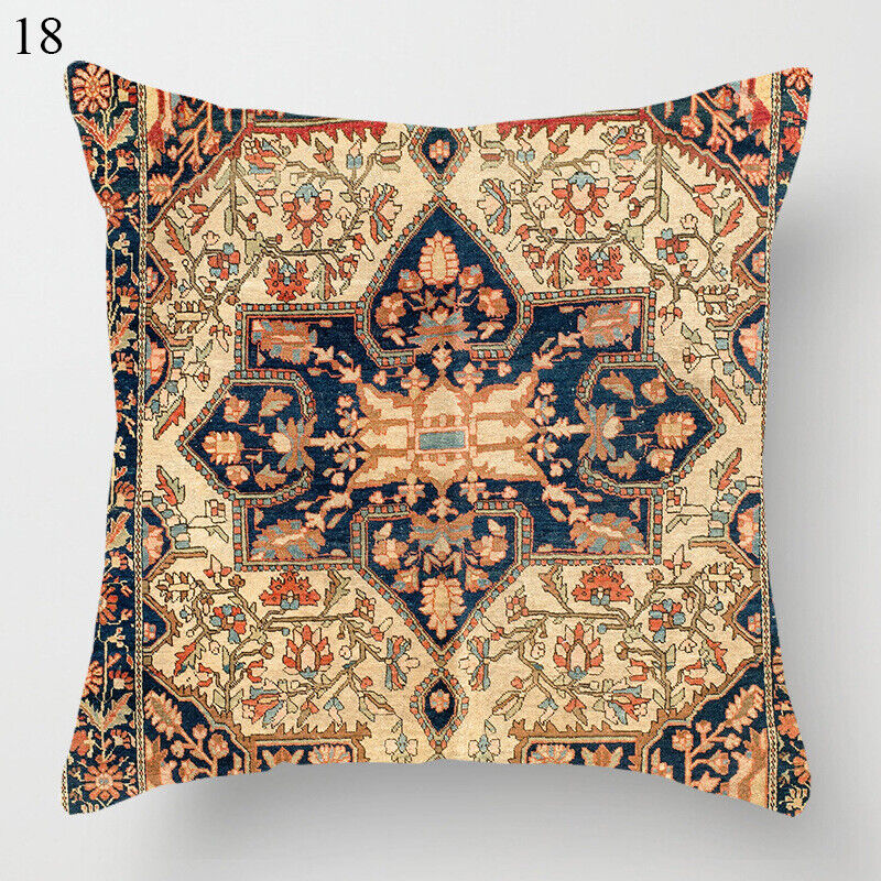 Ethnic Boho Mandala Print Linen Throw Pillow Cover Sofa Pillow Cover Home Decor # Karnz