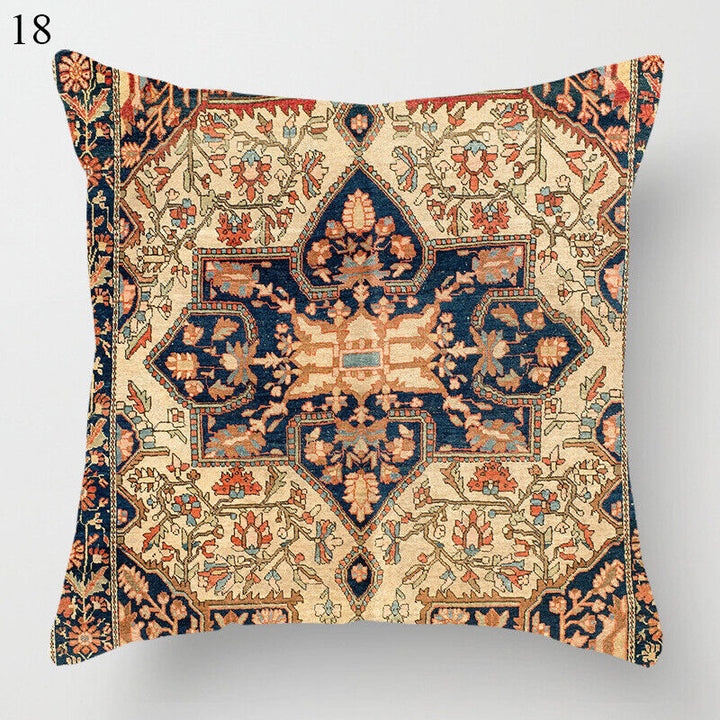 Ethnic Boho Mandala Print Linen Throw Pillow Cover Sofa Pillow Cover Home Decor # Karnz