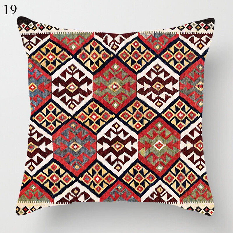 Ethnic Boho Mandala Print Linen Throw Pillow Cover Sofa Pillow Cover Home Decor # Karnz