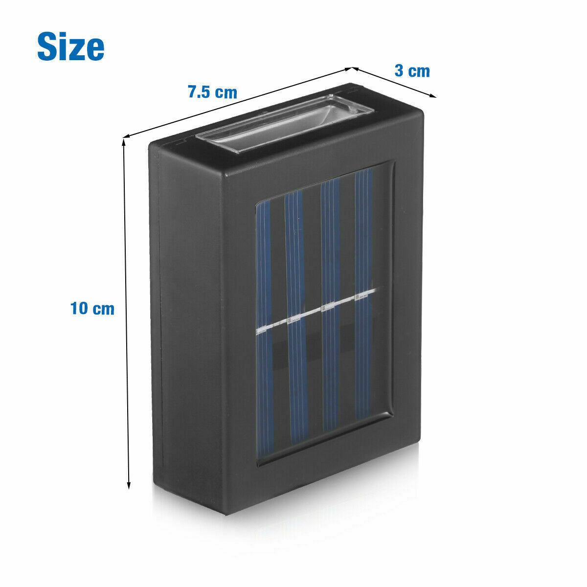 Solar Finish Zaunbeleuchtung - IP65 Wetterfeste Solar LED Wandlampe für Außenbereiche | Karnz