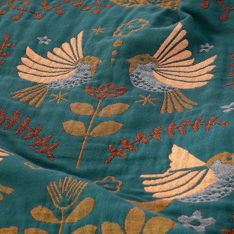 Premium Wendbare Skandinavische Vogel-Wurfdecke - Extra Weich Karnz