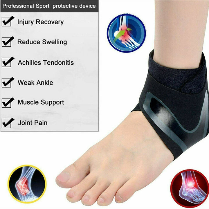 Knöchelbandage zur Schmerzlinderung – verstellbar für alle Fuß- und Knöchelgrößen – geeignet zum Tragen mit Schuhen/Socken – Wanduhru