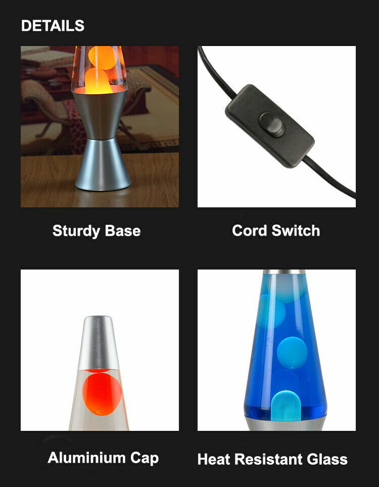 Retro Lava Lampe - Friedliche Bewegung Wachsflüssigkeit Entspannung Licht Geschenk Karnz