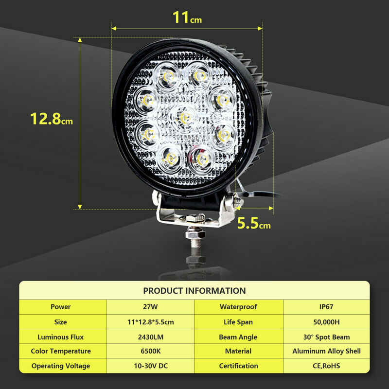 LED Arbeitsscheinwerfer 6X 27W Scheinwerfer | Karnz