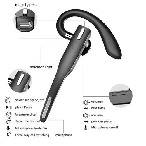 Drahtloses Bluetooth-Ohrhörer mit langer Akkulaufzeit und Geräuschunterdrückung | Karnz