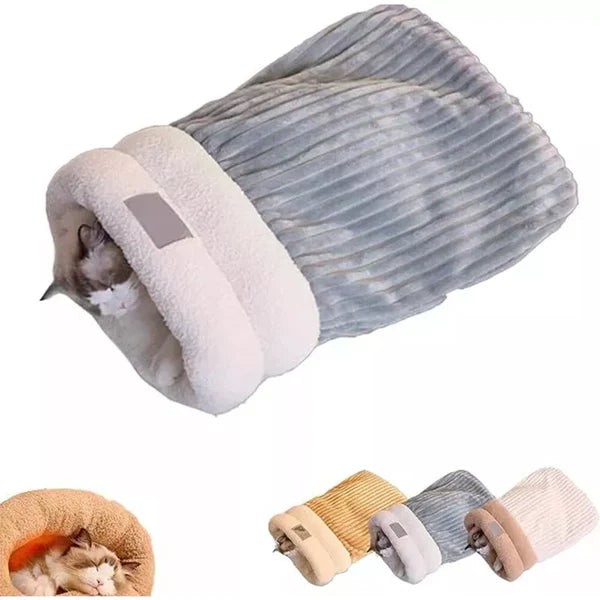 3-Schichten Haustier-Schlafsack für Katzen & kleine Hunde Karnz
