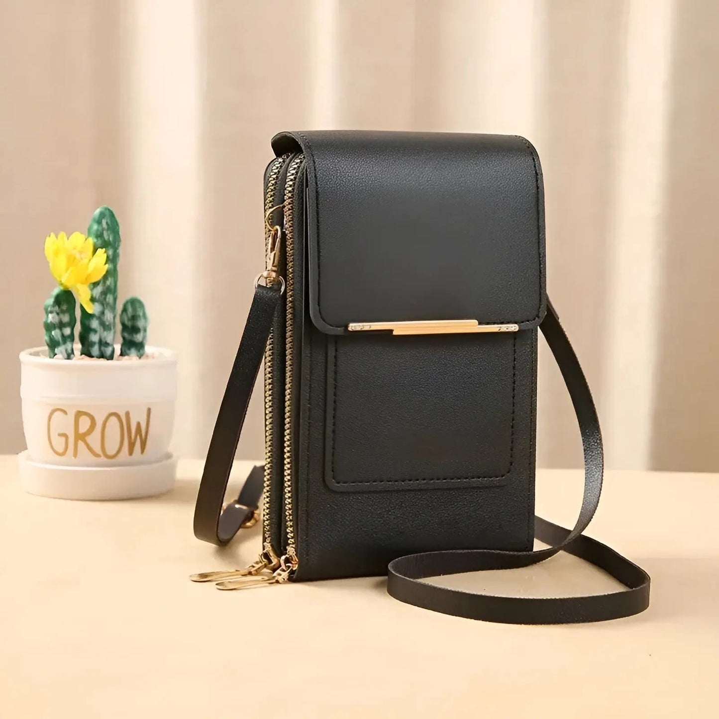 SafeTouch Schultertasche – Weiches Leder mit Diebstahlschutz