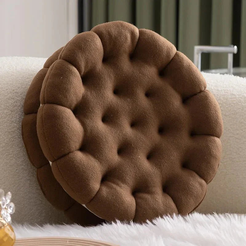 Sandwich Biscuit Sofa Kissen Rund Baumwolle Gewebt Design | Karnz