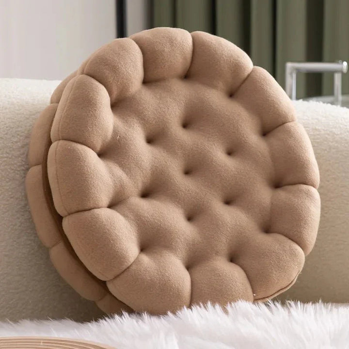 Sandwich Biscuit Sofa Kissen Rund Baumwolle Gewebt Design | Karnz