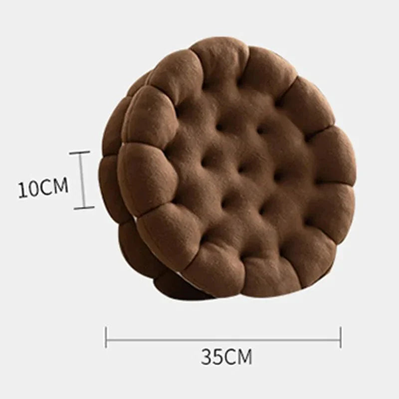 Sandwich Biscuit Sofa Kissen Rund Baumwolle Gewebt Design | Karnz