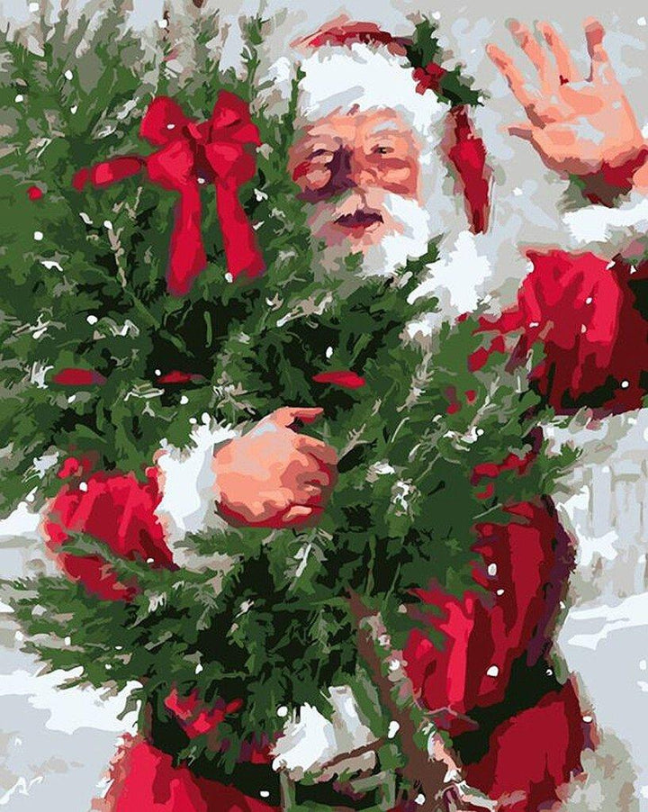 Der Weihnachtsmann kommt in die Stadt! - Van-Go Malen-nach-Zahlen Set | Karnz