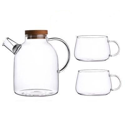 Skandinavisches Glas-Teekannen-Set