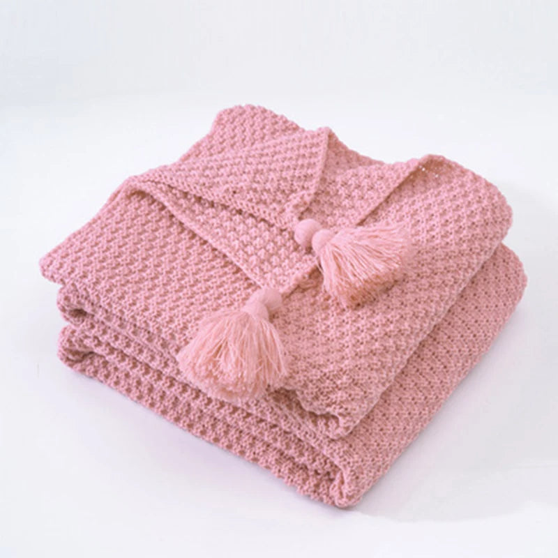 Skandinavische Strickdecke aus Wolle - Aurora