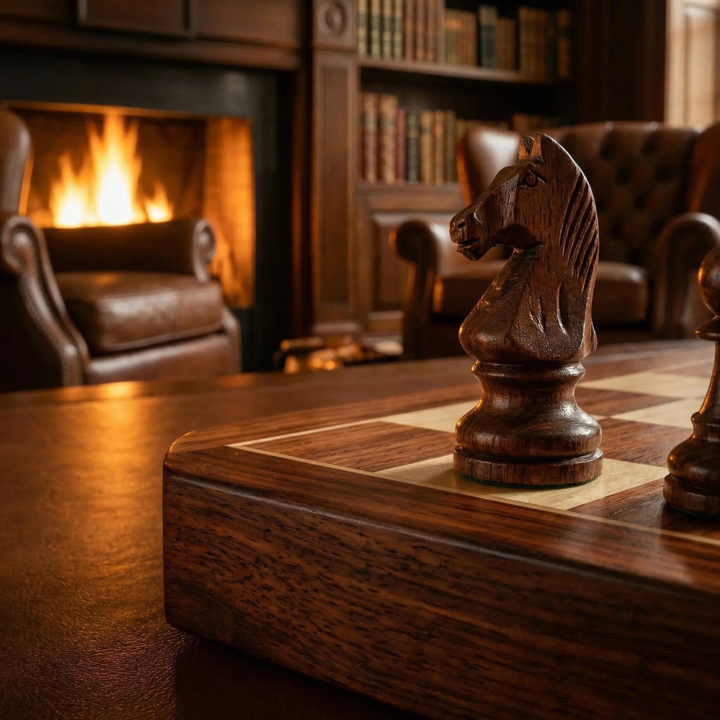 Holz-Schachspiel faltbar mit Schachfiguren | Karnz