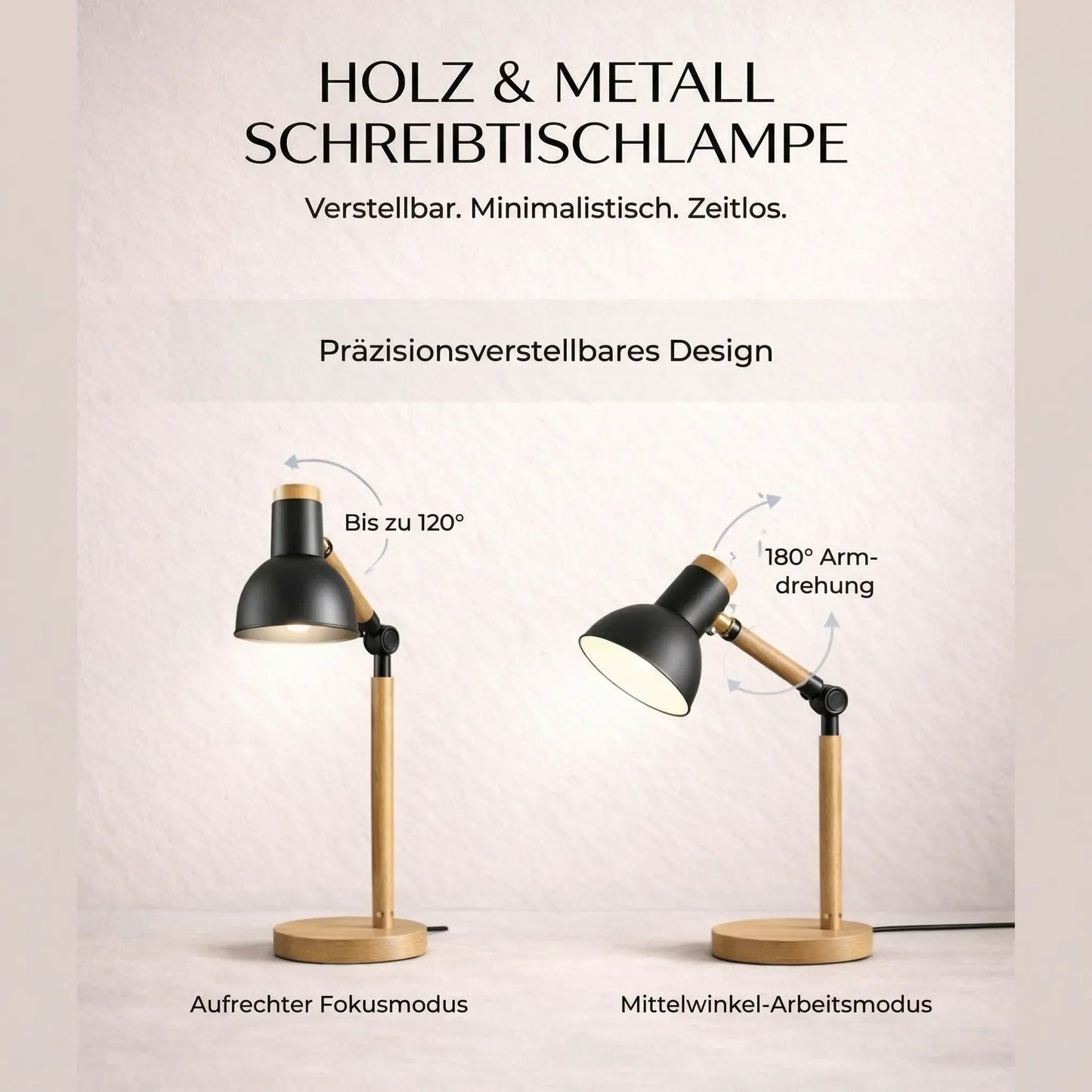 HoutLicht Tischlampe für Schreibtisch | Karnz