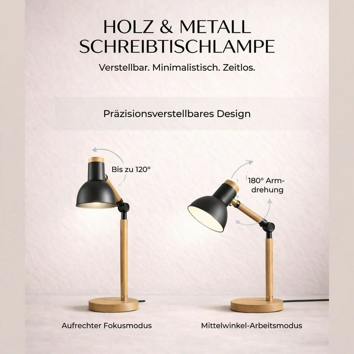 HoutLicht Tischlampe für Schreibtisch | Karnz