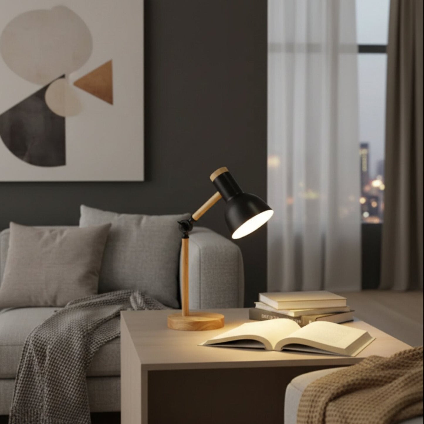 HoutLicht Tischlampe für Schreibtisch | Karnz