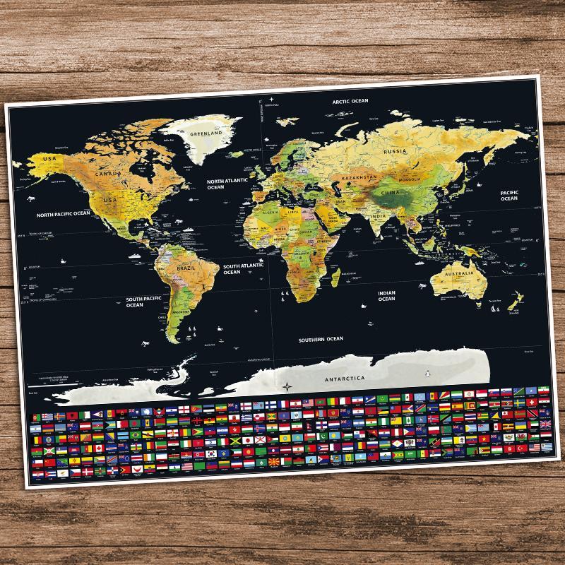 Scratch Off Weltkarte Poster | Karnz