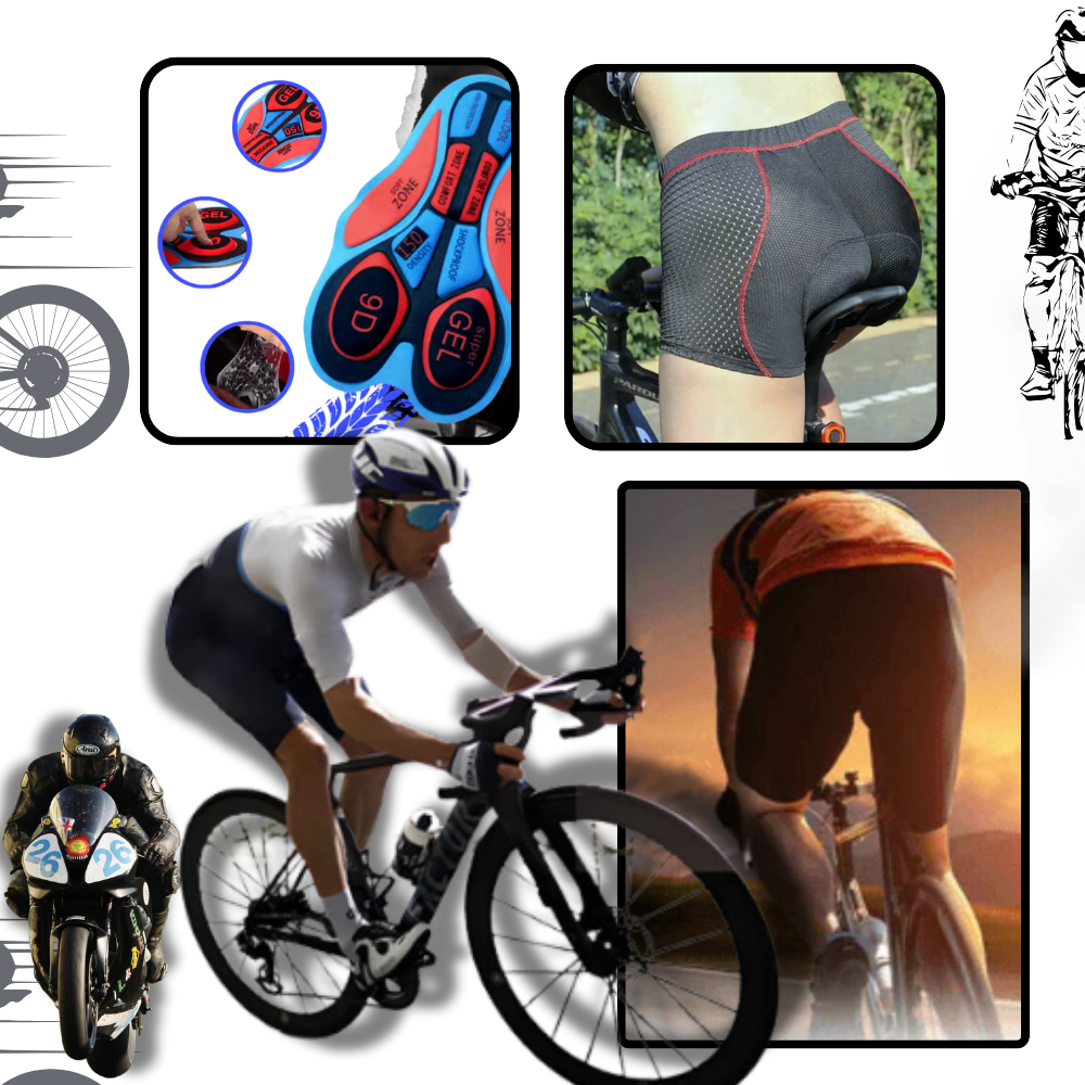 Karnz | Nahtlose gepolsterte Radlerhose