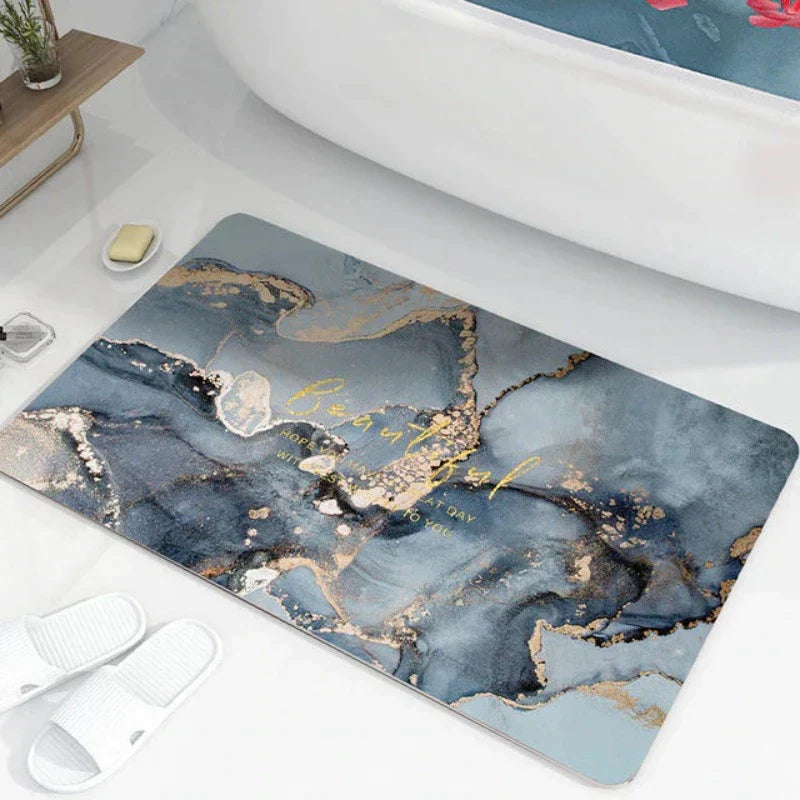 Elegante Marmor Design Badezimmermatte