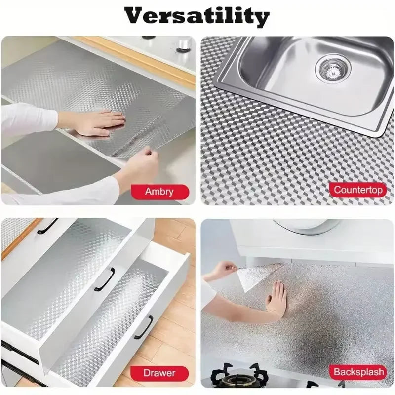 Selbstklebender Aluminium Küchensticker Wasserdicht Öl- und fettbeständiges Wallpaper | Karnz