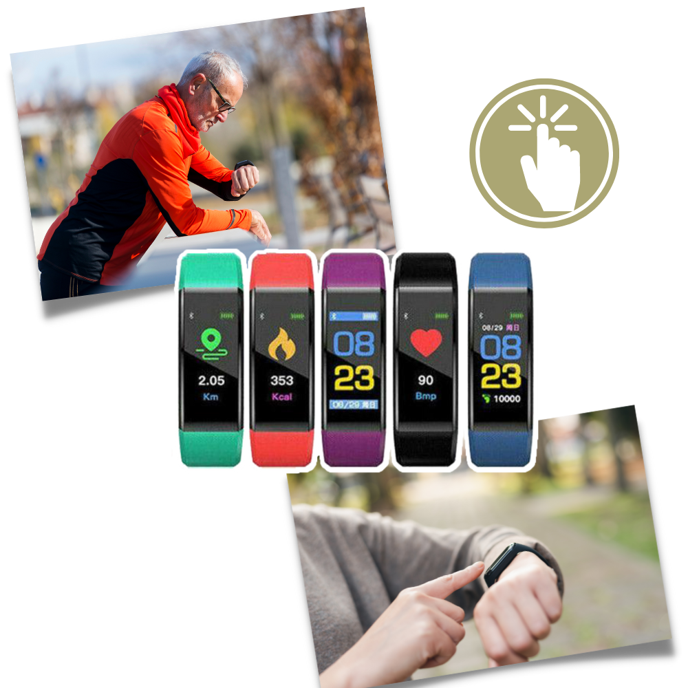 VitaWatch | Senioren-Smartwatch mit Gesundheitsmonitor und großem LED-Bildschirm | Karnz