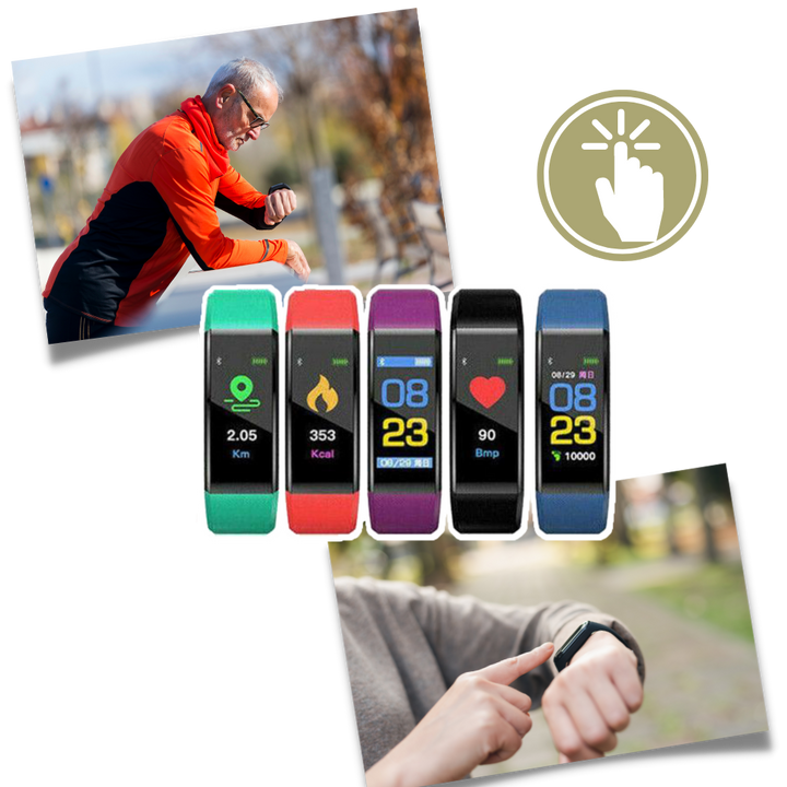 Sandsberg | Senior Smartwatch – Basis-Fitness-Tracker mit Schrittzähler, Herzfrequenzmesser & benutzerfreundlichem Design