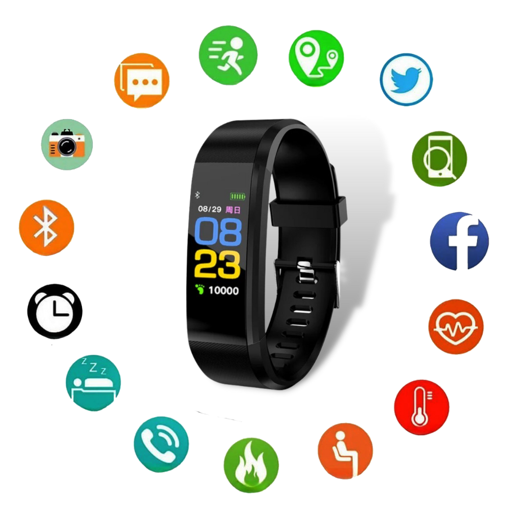 VitaWatch | Senioren-Smartwatch mit Gesundheitsmonitor und großem LED-Bildschirm | Karnz