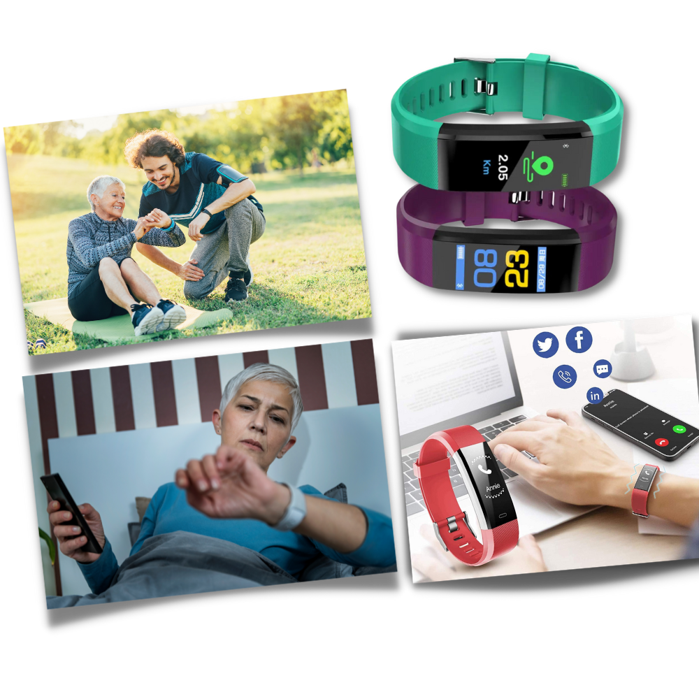 Senioren Smartwatch mit Herzfrequenz & Blutdruckmessung | Karnz