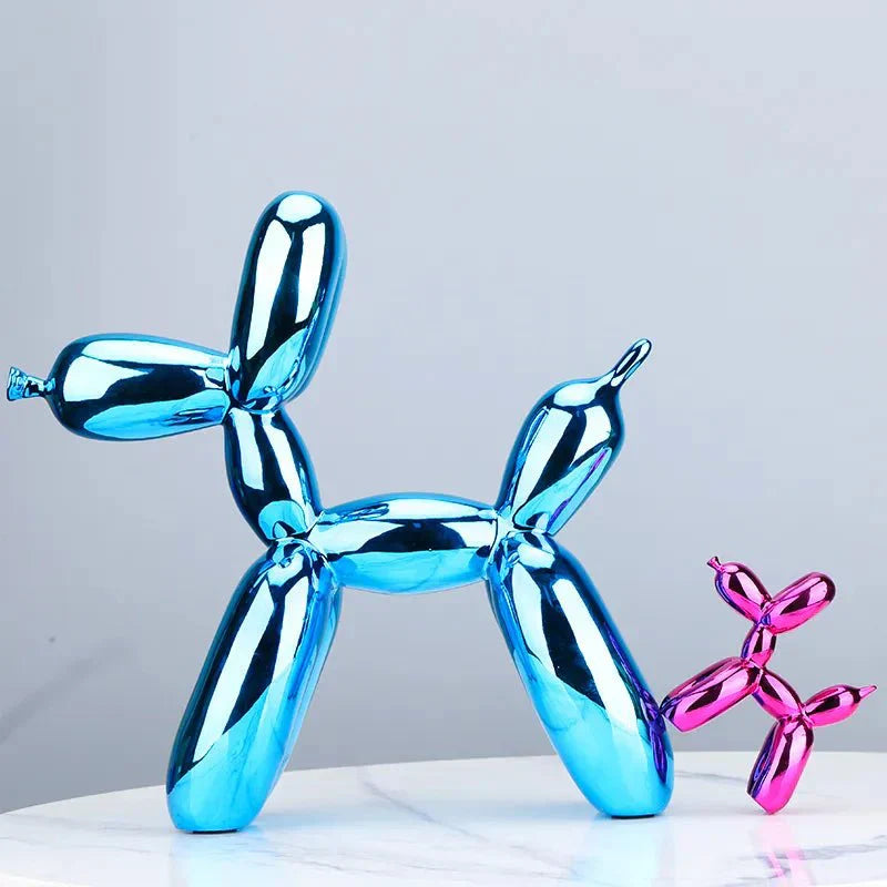 Sandsberg | Ballonhund Skulptur | Glänzende Kunstharz-Dekoration | Mehrere Farben