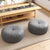Zen-Kissen – Rundes japanisches Sitzkissen aus Nappaleder im Tatami-Stil