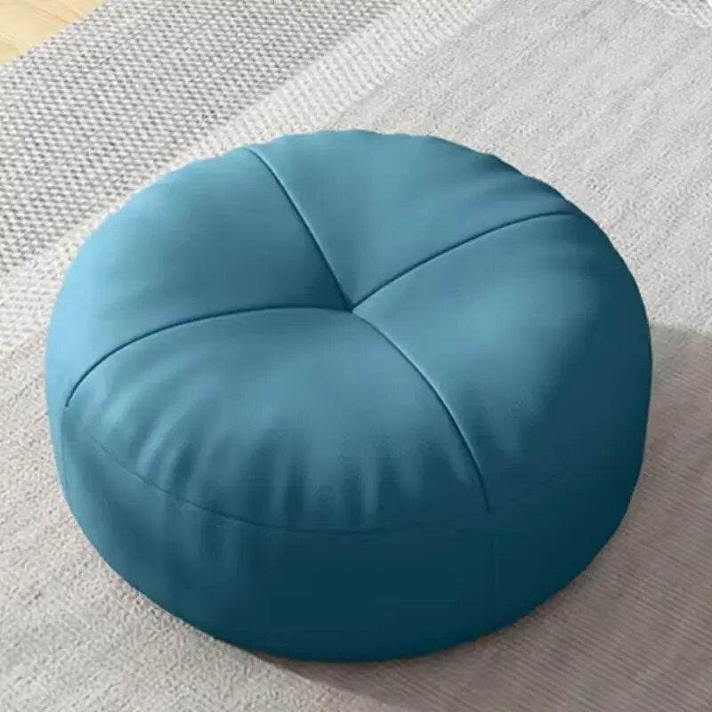 Zen Kissen – Rundes japanisches Sitzkissen aus Nappaleder im Tatami-Stil | Karnz