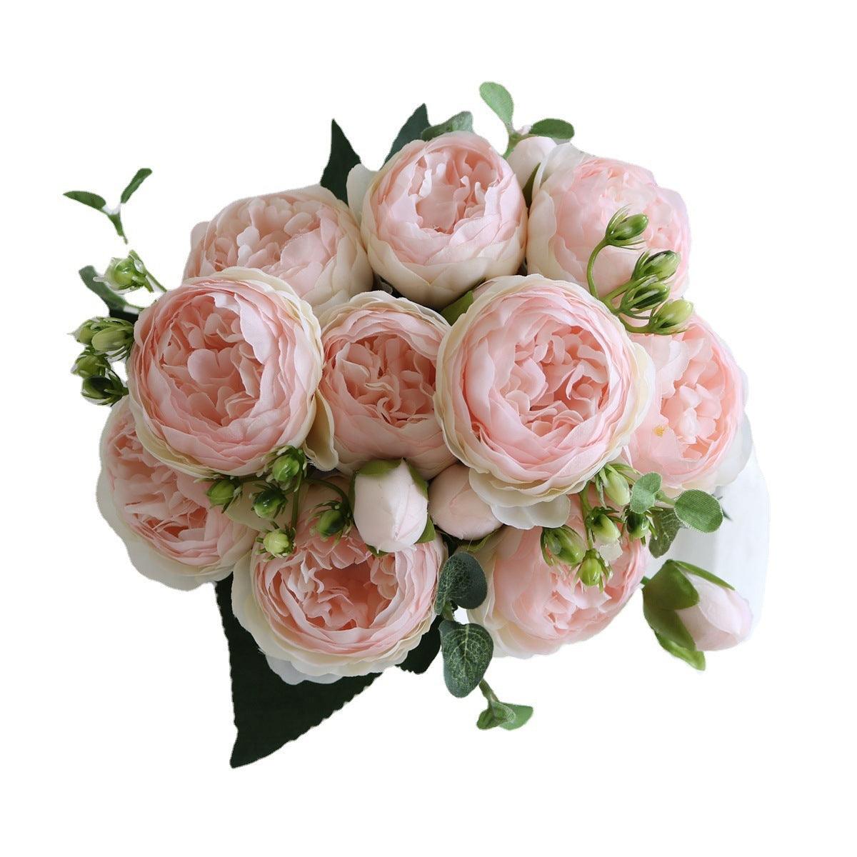Elegante Pfingstrose Träume - Premium Künstlicher Blumenstrauß